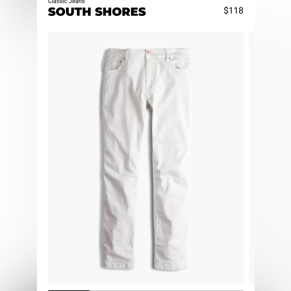 Mugsy South Shote White Jeans with Minimalist Style